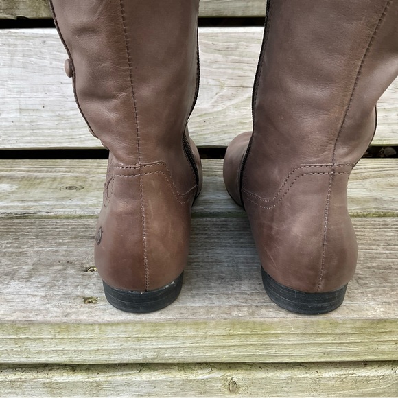 Born Martika Leather Riding Boots Button Detail Cosmic Brown Women's Size 9.5 - Picture 12 of 16